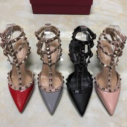 Hot Sale-Designer women high heels girls sexy pointed shoes Dance shoes wedding shoes three Straps sandals