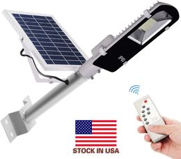 Stock In US + 2020 NEW solar led street light 20W 30W 40W 50W 100W High Brightness 5730 LED IP65 Outdoor Solar Flood Light