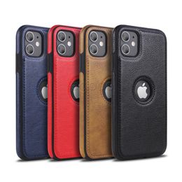 Ultra thin Slim Retro Business Leather Case Full Back Protective Cases Cover For iPhone 12 Mini 11 Pro Max Xr Xs 8 7 6S Plus