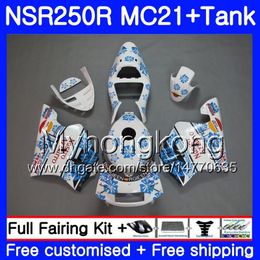 Injection For HONDA NSR 250R 250 R factory white NSR250R 1990 1991 1992 1993 264HM.34 NSR250 R RR MC21 PGM3 NSR250RR 90 91 92 93 Fairings