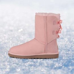 Vendita calda-stivali per donna castagna nero blu rosa caffè designer stivali da neve in pelliccia da donna scarpe al ginocchio alla caviglia