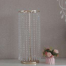 Crystal Vase Flower Stand Wedding Centrepiece Table Decor Road Lead Wedding Stand Home Decoration