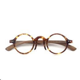 Wholesale-Retro Round Eyewear Frames Women Men Handmade Optical Glasses Frae Wood Spectacles Myopia Prescription Eyeglasses