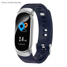 -QW16 Fitness Tracker Smart Brazalet Step Calorie Counter Watch Sleep Heart Rate Monitor Ring Multi-Sport Waterproof Smart Watch para iOS