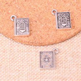 44pcs Charms book holy bible 13*15mm Antique Making pendant fit,Vintage Tibetan Silver,DIY Handmade Jewellery