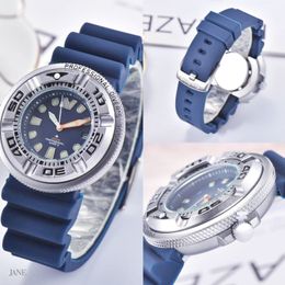 Top Luminous Watch Men Quartz Watch Sapphire Glass Black Blue Rubber Strap Sports Male Wristwatch New Fashion watch