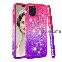 Soft TPU Case Glitter Quicksand Liquid Sparkle Shiny Bling Diamond Phone Cases For iPhone 11 Pro Max XS XR Samsung S10 Note10 Shockproof