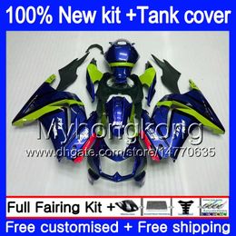 +Tank For KAWASAKI ZX-250R EX-250 ZX250R 08 09 10 11 12 201MY.32 Blue green EX250 ZX 250R EX 250 EX250R 2008 2009 2010 2011 2012 Fairings