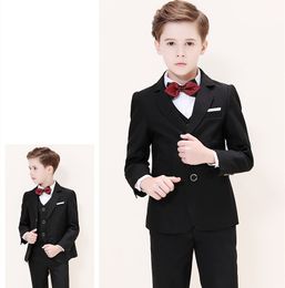 handsome two buttons notch lapel kid complete designer handsome boy wedding suit boys attire custommade jacketpantstievest a25