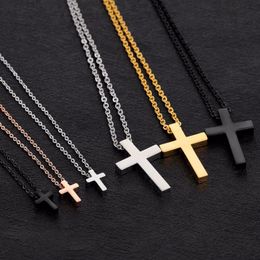 Fashion Women Necklace Men Necklace 18k Gold 316L Stainless Steel Cross pendant Necklaces Classical Luxury Chains pendants necklace