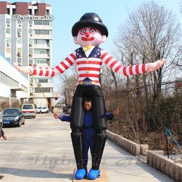 Wearable Inflatable Clown Costume 3.5m Easy To Control Walking Blow Up Clown Puppet For Parade Show