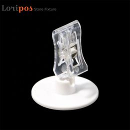 Adhesive Clear Transparent Plastic Advertising Clips Plastic Sign Display Price Label Tag Clip Holders In Supermarket Retails