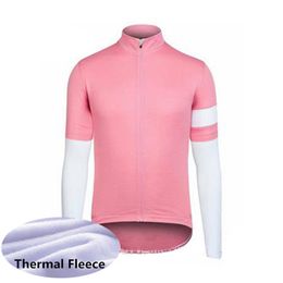 RAPHA Team Mens Winter thermal Fleece Cycling Jersey Long Sleeve Racing Shirts MTB Bicycle Tops Bike Uniform Outdoor Sportswear S21050740