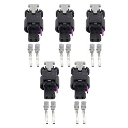 5 Sets 2 Pin DJ7025A-1-21 Waterproof Automotive Connectors Car Crash sensor injector plug 4F0973702