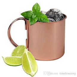 Popular rose gold Mint Julep mug stainless steel Moscow mule mug cocktail cup bar drinking tools