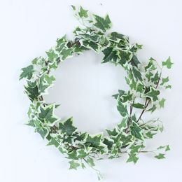 4Pcs/lot 1.8 m ivy strip green vine Plastic Artificial plants Rattan Sewer Decor Home wedding Backdrop wall hanging rattan fake plants