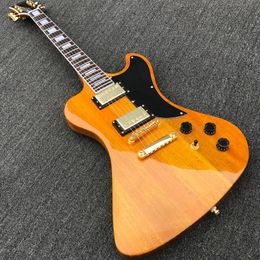 الغيتار الكهربائي الترويجي مع شارع Amber Mahogany Body Body Fingerboard Rd في مدينة الجيتار الصينية الشهيرة في الأوراق المالية