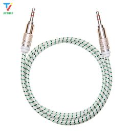 300pcs/lot High-quality 1m Male to Male 3.5mm Circle Candy Shell Audio Wire Audio Cable Adapter For Mobile Phone Tablet PC MP3 Mp4 Player 3