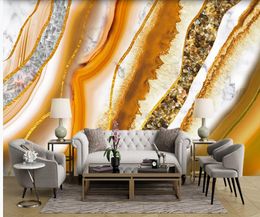 Custom any size photo gold wallpapers Modern luxury abstract marble wallpapers pattern TV background wall