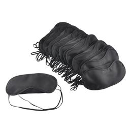Black Eye Mask Polyester Sponge Shade Cover Blindfold Mask for Sleeping Travel Soft Polyester Masks 4 Layer free DHL