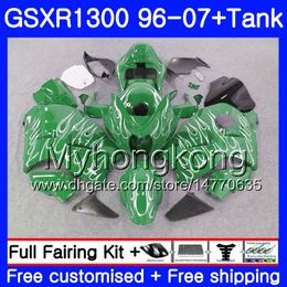 +Tank For SUZUKI GSXR1300 Hayabusa 96 97 98 99 2000 2001 Green Hot Nice 333HM.245 GSX R1300 GSXR 1300 1996 1997 1998 1999 00 01 02 Fairings