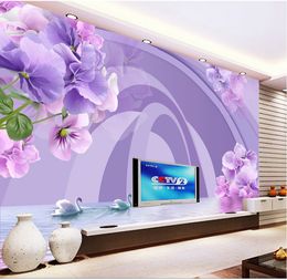 Beautiful Fantasy Swan Lake Flower Space Expansion Background Decorative Natural Wallpaper