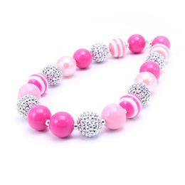 Newest Design Fashion Necklace Birthday Party Gift For Toddlers Girls Beaded Bubblegum Baby Kids Chunky Necklace Jewellery