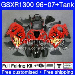 +Tank For SUZUKI GSXR-1300 GSXR1300 96 97 98 99 00 01 333HM.103 Hayabusa GSXR Top Stock red 1300 1996 1997 1998 1999 2000 2001 2007 Fairings