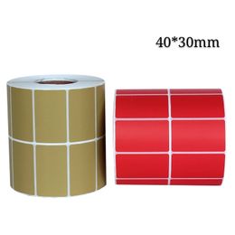 40*30mm 3000pcs two rows blank Colourful printing barcode stickers adhesive label logistic shipping address printed sticker in roll package