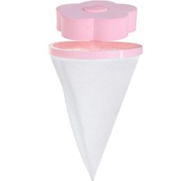 Universal Plastic Filter Bag Decontamination Washer Laundry Cleaning Percolator Mesh Filtering Hair Removal Stoppers Catchers Pink 1
