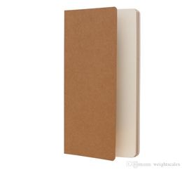 Kraft Brown Unlined Travel journals notebook Soft Cover Notebooks H5 Size 210 mm x 112 mm 60 Pages 30 Sheets stationery office supplies