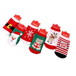 Brand Designer Christmas Baby Cartoon Socks Nordic Children Socks Cotton Hosiery Fashion Short Socks Autumn Winter Sneaker Stockings Hot