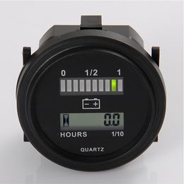 Freeshipping QUARTZ LED Battery Indicator Digital Hour Meter for DC Powered Unit 12V&24V,24V,36V,48V,72V