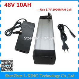 Free customs duty 700W 48v 10ah lithium battery 48v 10ah silver fish ebike battery with Aluminium case 15A BMS Top discharge