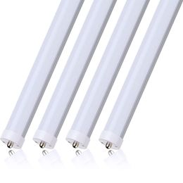 8FT LED Tubes,45W (100W Equivalent),Ballast Bypass,100-305V/AC,4500 Lumens, 6000K Cool White,Replace T8 T10 T12 Fluorescent Tube 4-pack