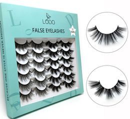 12 Pairs Mink False Eyelashes Natural Long Thick Soft Lashes Makeup Tools for Eyes Handmade with Packaging Boxes