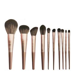 10pcs/set makeup brush set a full set of powder makeup powder foundation eye shadow brush beginners makeup brush DHL