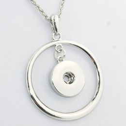 New Snap Jewelry Collana con fiore in argento Bottone a pressione in cristallo per donna Misura bottoni da 18 mm 20 mm