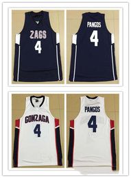 custom XXS-6XL custom made #4 Kevin PANGOS GONZAGA Bulldogs college man women youth basketball jerseys size S-5XL any name number