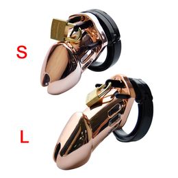 Male Chastity Device Cock Cage Virginity Lock 5 Penis Ring Adult Sex Toys For Men Small/Long Size