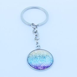 Galaxy Nebula Key Chains Fashion Keychain Cool Planet Round Pendant Keyring Women Men Friendship Gift Astronomy Gifts