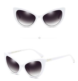 Wholesale- Designer Cateye Sunglasses Women Vintage Metal Sun Glasses For Women 65mm 45mm Mirror Retro Shades Oculos De Sol Femme UV400