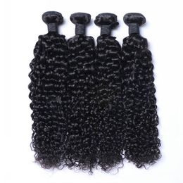 Natural Indian kinky cury hair 30inch long curly hair raw virgin remy unprocessed human hair extensions