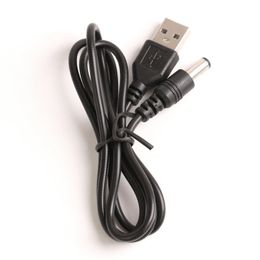 Black 80CM USB Port To 5.5mmx2.1mm 5V DC Barrel Jack Power Connector Cable