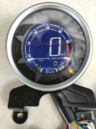 TKOSM Universal Multi Function 12000 RPM Motorcycle Digital Speedometer Odometer Tachometer Trip Metre 199 KMH MPH Gear1-6