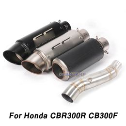 For 2011-2018 Honda CBR300R CB300F Modified Motorcycle Full Exhaust System Middle Pipe Connecting Pipe Muffler Pipe