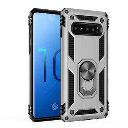 Shockproof Hybrid Magnet Metal Ring Kickstand Cases For Samsung Galaxy S10 S20 Note 20 S21 Ultra S20FE S22 S23