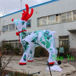 5m High Quality Colourful Inflatable Deer With Airblower For 2018 Advertising Christmas Inflatable Stage Parade Event Decor