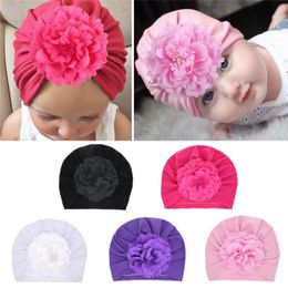 New Baby Hats Big Flowers Bonnet Infant Toddler Girls Caps Baby Photography Props Autumn Winter Hats Newborn Hat Bonnet Kids Accessories