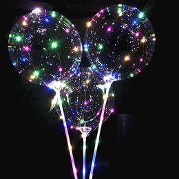 Party Decoration Multicolor color Led Balloons Novelty Lighting Bobo Ball Wedding Balloon Support Backdrop Decorations Light Baloon Weddings Night